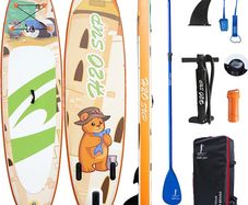 Inflatable Stand Up Paddle Board,10'6" x 30" x 6" Paddle Boards,with Backpack,Durable SUP Board Accessories,Extra D-rings for Kayak Seat & Non-Slip Deck Paddle Boards for Adults (FREE POSTAGE)