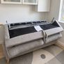 Light Grey 3-seater Pull-out Sofa Bed with mattress Image 4