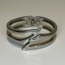 Buckingham Silver Colour Bangle - Hinge Opening Bracelet Image 2