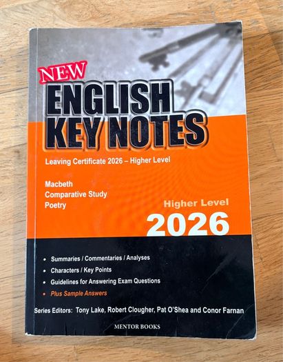 English Key Notes Leaving Cert Higher Level 2026