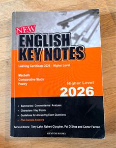 English Key Notes Leaving Cert Higher Level 2026