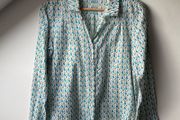 Marc O'Polo Organic Cotton Long Sleeve Graphic Print Blouse Shirt Size 38 10 12