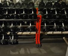 Iron Commercial Dumbbell Set Pairs 2.5 to 37.5kg & 2 Racks