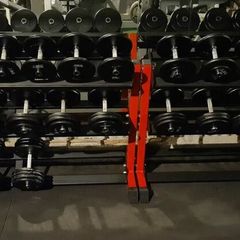 Iron Commercial Dumbbell Set Pairs 2.5 to 37.5kg & 2 Racks