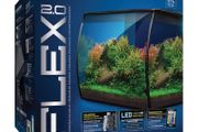 Fluval Flex 2.0 Aquarium Kit 57L (15 US Gal) New generation - Curved Glass, RGB + White LED, Integrated Filtration