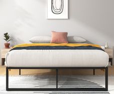 Double Bed Frame - 4ft6 (135 x 190 cm) - 14.2 Height - Metal Bed Base