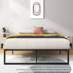 Double Bed Frame - 4ft6 (135 x 190 cm) - 14.2 Height - Metal Bed Base