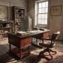 Nice desk from about 1950's Image 2