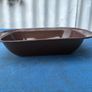 Vintage brown rectangular enamel dish Image 2