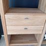 solid oak display cabinet with drawers Image 4
