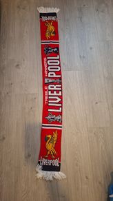Vintage Liverpool FC Treble Winners Scarf