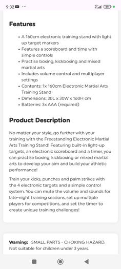 Electronic Martial Arts Punching Bag