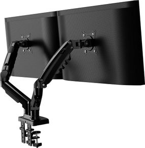 Dual Monitor Arm Desk Mount for 19 to 32 Inch Screens - VESA 75 & 100mm Stand Desk Clamp - Tool Free Height Adjustment with Tilt Swivel Rotate - Increased Load Capacity from 2-9kg (MX400)