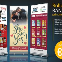Roll Up Banner Pull Up Signs Exhibition Banners Free Graphics Design Service!