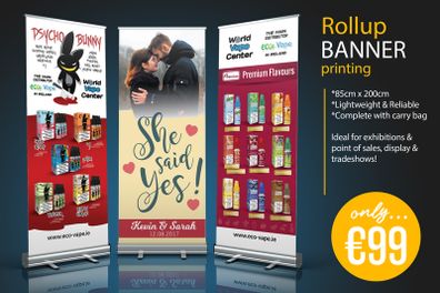 Roll Up Banner Pull Up Signs Exhibition Banners Free Graphics Design Service!