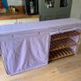 Solid Timber and Canvas Bedroom Shelving Unit Image 2