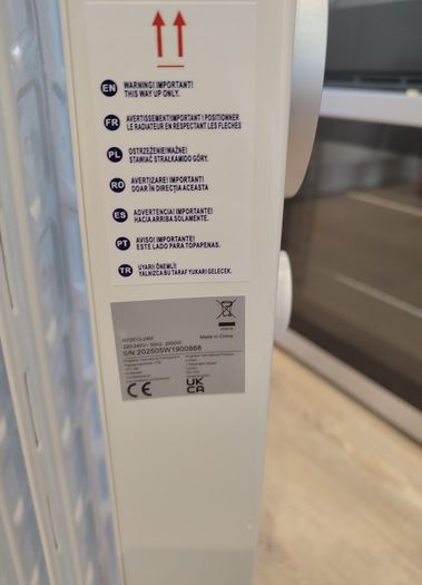 Plug in oil heater 2500W