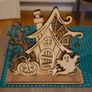 Handmade Wooden Halloween House Decoration 20.5 cm Image 2