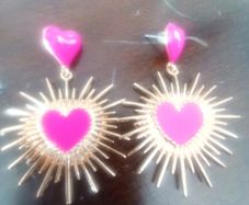 Gold sun burst earrings
