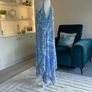 Ladies Blue & White Spaghetti Strap Long Summer / Beach Dress.  Size UK 20-22/ EU 48-50 Image 8