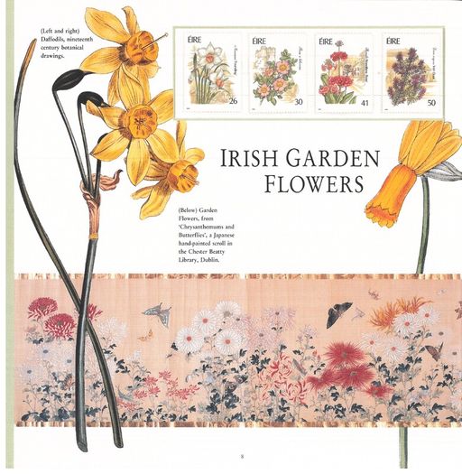 1989/90 Ireland The Irish Stamp Year Book with 48 images of contents