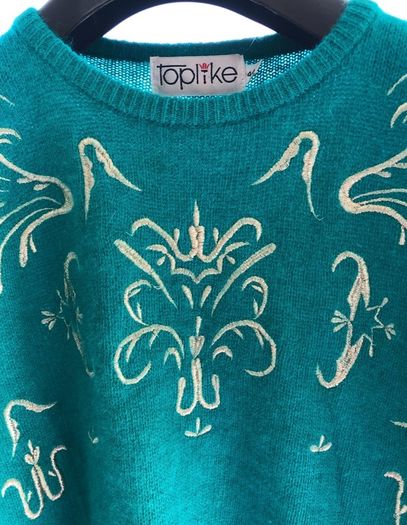 Vintage Green wool jumper sweater