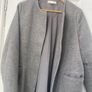 Womens Grey no collar long coat from H&M brand new no tags need gone ASAP due to house clearance Image 2