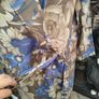 Blue and grey floral dress Image 4