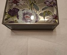 Glass Floral jewellery box