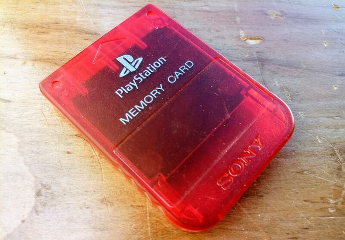 Official Sony PS1 Red Memory Card