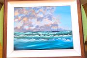 Seascape Oil on Canvas Painting 32/26in