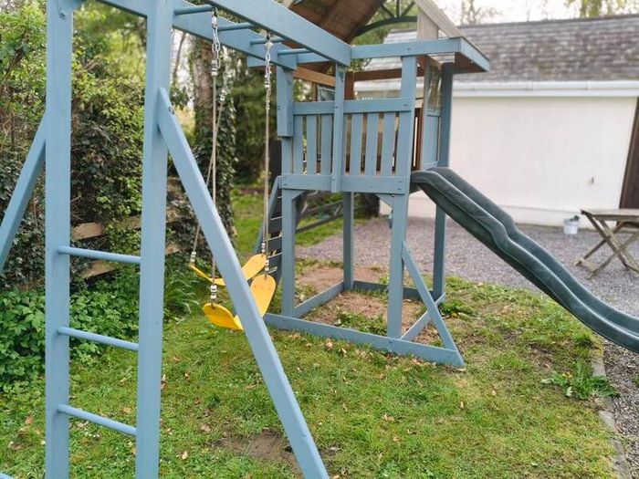 climbing frame, slide, jungle gym