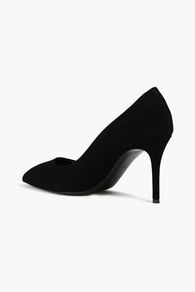 Black suede UK size 4in  heels womens shoe
