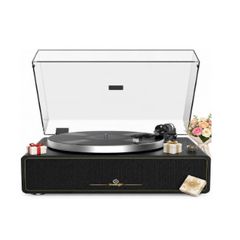 Retrolife Turntable with Integrated Speakers Belt Drive 33/45 RPM Vinyl Record Player