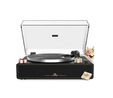 Retrolife Turntable with Integrated Speakers Belt Drive 33/45 RPM Vinyl Record Player