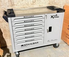 41" Stahlbar 7 Drawer Tool Box - Fully Loaded With Tools + Side Cabinet