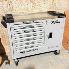 41" Stahlbar 7 Drawer Tool Box - Fully Loaded With Tools + Side Cabinet