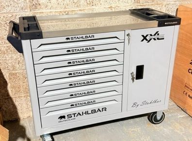 41" Stahlbar 7 Drawer Tool Box - Fully Loaded With Tools + Side Cabinet