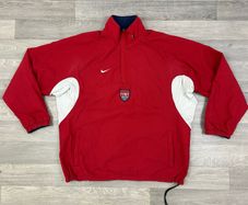 Vintage 90s Nike Team USA US Soccer Reversible Half Zip Reversible Jacket Mens Medium