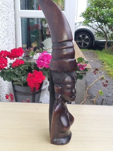Large traditional African wooden sculpture
