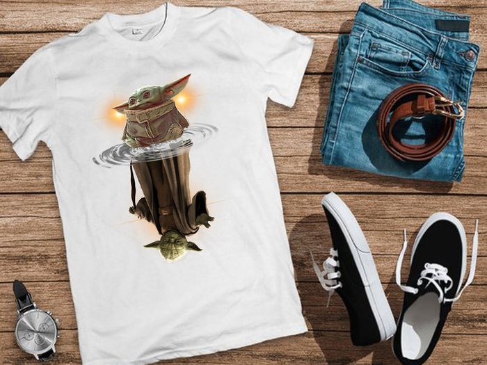 Yoda Child Water Reflect Yoda Star War T Shirt star wars movie t-shirt baby Yoda