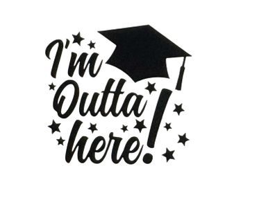 Graduation Iron on Decal.