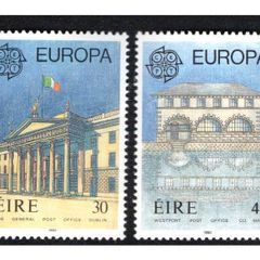 1990 Ireland Europa: Post Office Building Commemorative Stamps Mint Never Hinged (MNH)