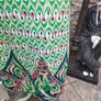 Vintage 60s 70s green Peacock print Shirt dress small medium Image 6