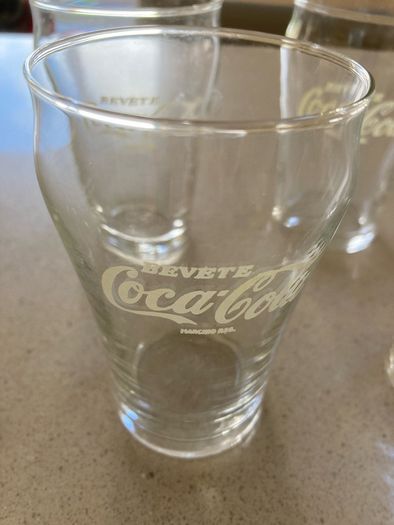 Coca Cola rare set of Mini Italian glasses 50's 60's
