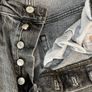 Levis Premium Ribcage Straight Ankle Womens Jeans W28 L25 Black Denim Button Fly Image 8