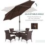 Garden Parasol with 24 LED Solar Light Image 6