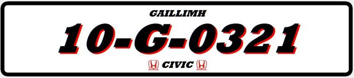 Custom Car Number Plates