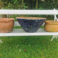 Selection of old terracotta pots