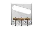 Wilkinson Bridge for Telecaster,  Compensated Brass Saddles, Dual Load (Chrome or Nickel)